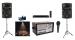 Set: two speaker systems - 400W, stands, micrphone, DVD player, amplifier, lighting effect, cable set